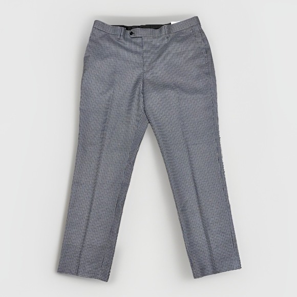Paul Fredrick Other - Paul Fredrick Y2K Men's NWT Blue Black Houndstooth Performance Dress Pants - 37